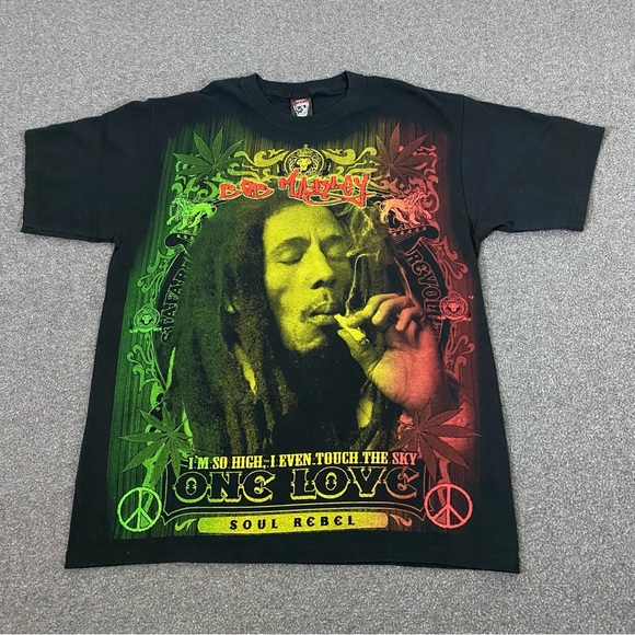 Vintage Embroidered Bob Marley One Love Men’s Size Large - Picture 1 of 9
